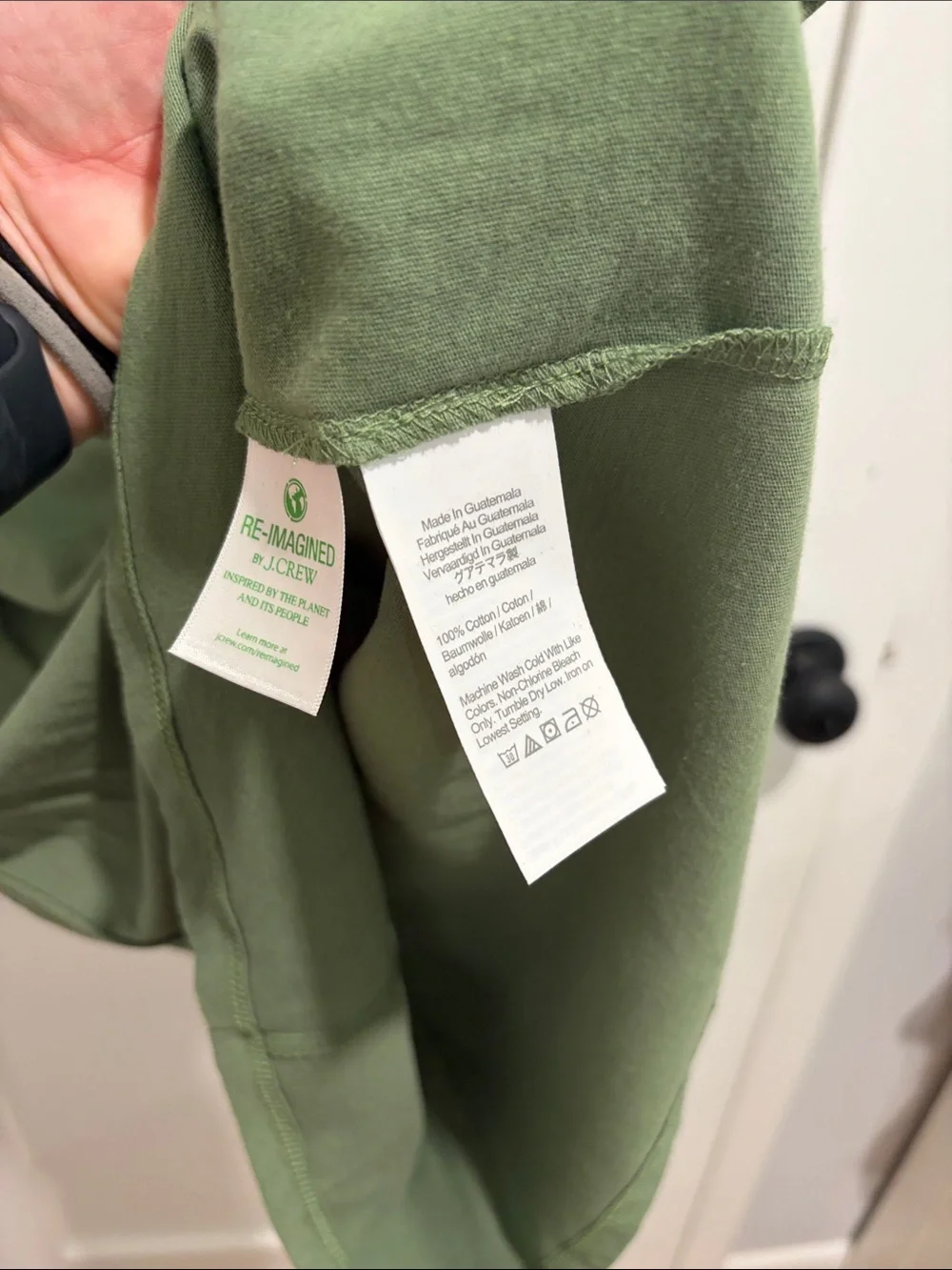 J. Crew Olive Crewneck T-Shirt Dress